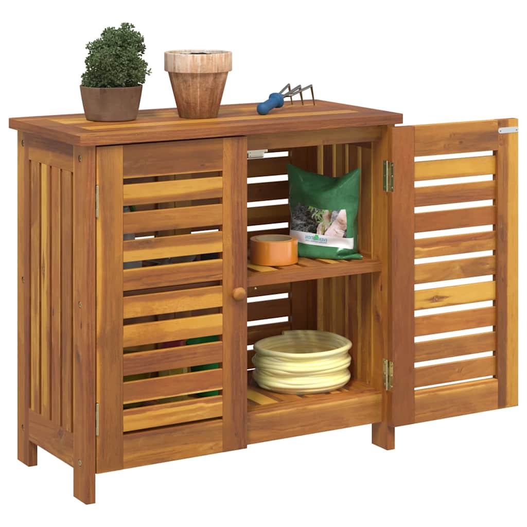 Garden Cabinet with Storage with Door Brown 75 x 35 x 70cm