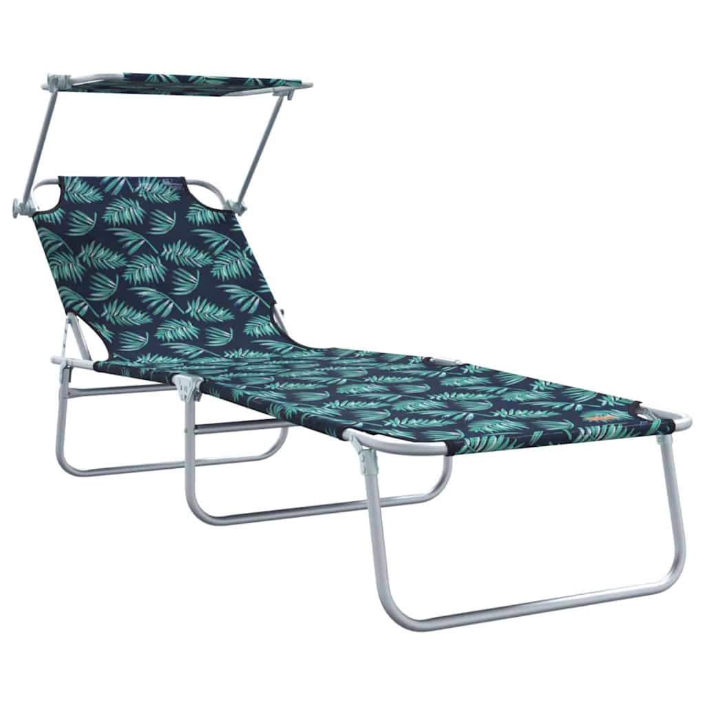 Sun Lounger Folding 2-person 2 pcs Green 58 x 188 x 77cm Fabric