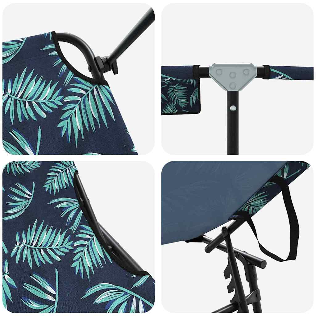 Folding Sun Lounger Folding Green 56 x 190 x 81cm Fabric