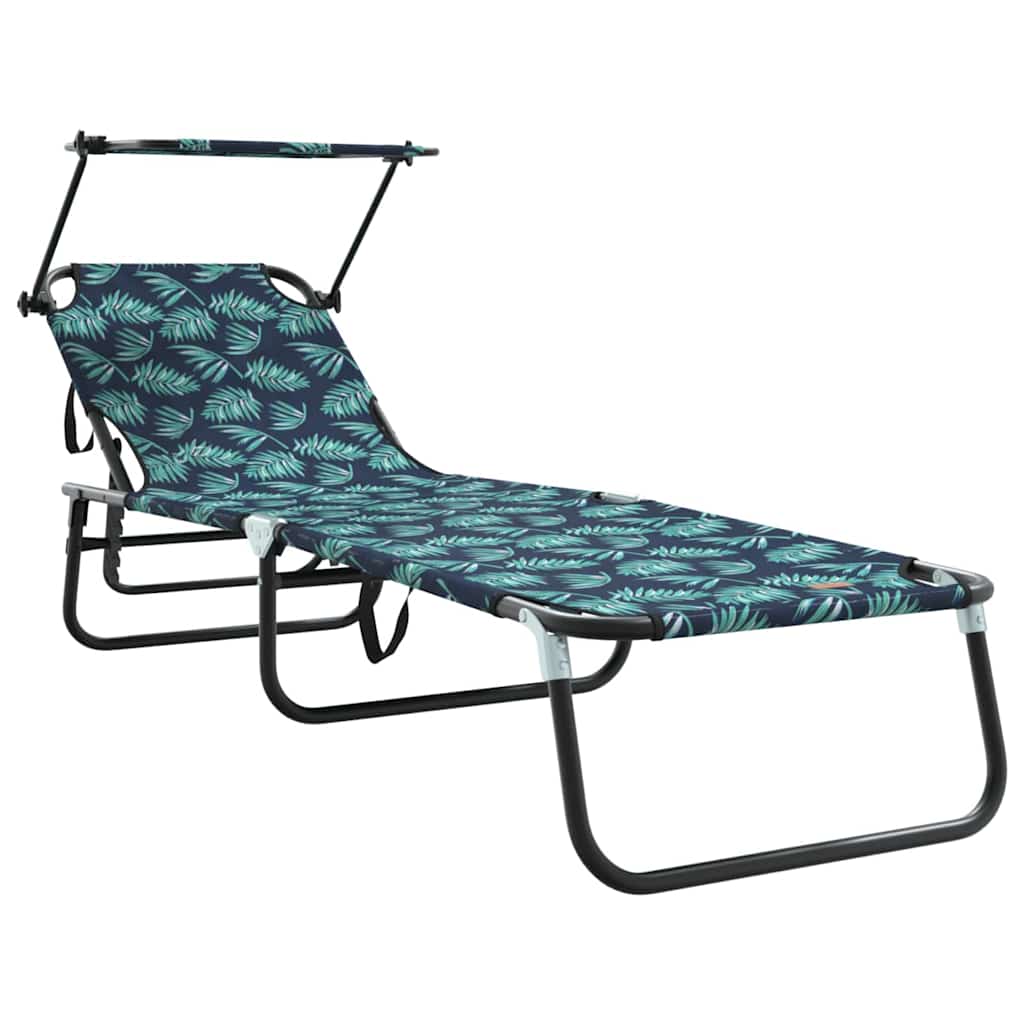 Folding Sun Lounger Folding 2 pcs Green 56 x 190 x 81cm Fabric