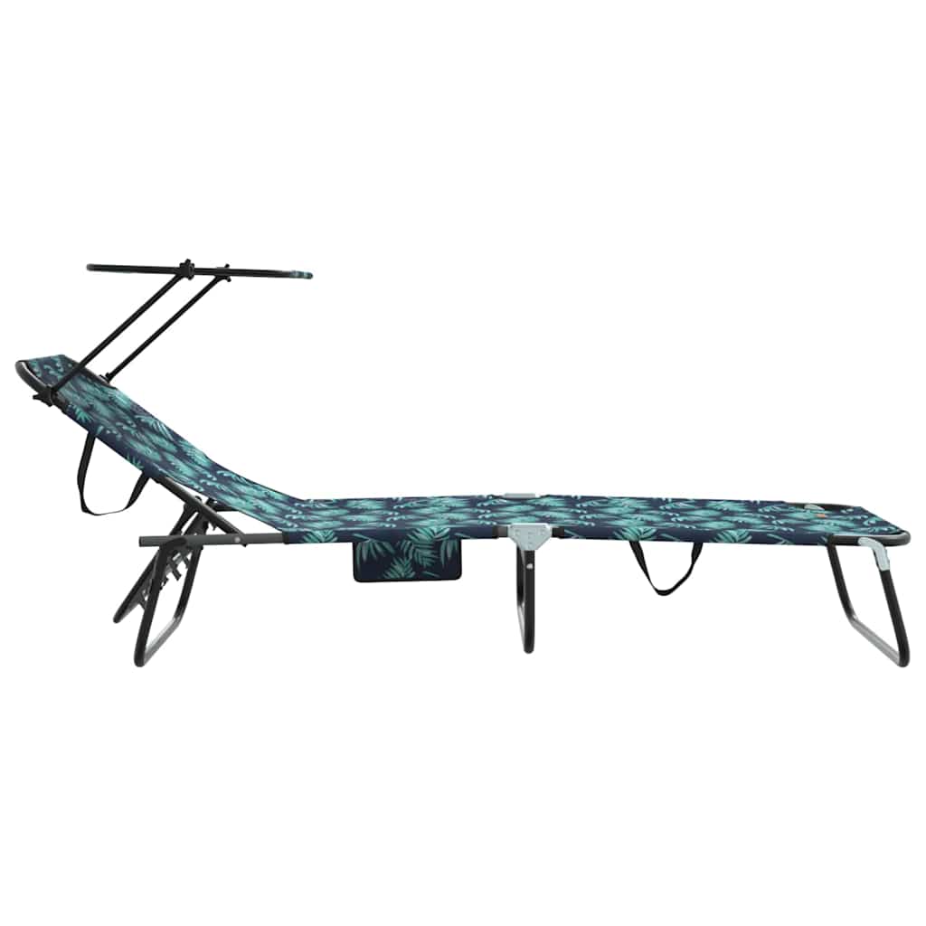 Folding Sun Lounger Folding 2 pcs Green 56 x 190 x 81cm Fabric