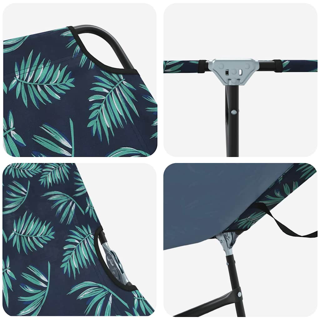 Folding Sun Lounger Folding Green 56 x 189 x 87cm Fabric