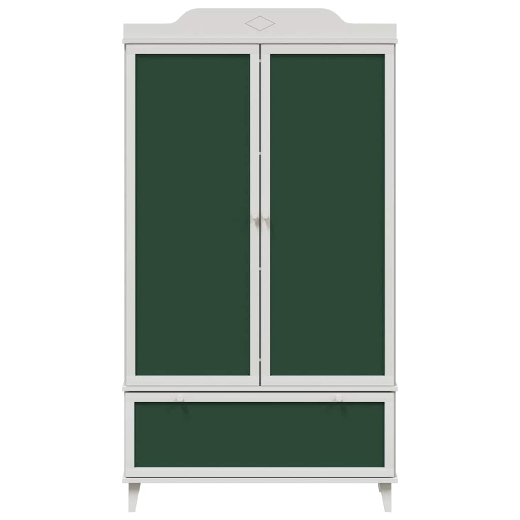 Chalkboard Wardrobe with Drawer with Door White Engineered wood