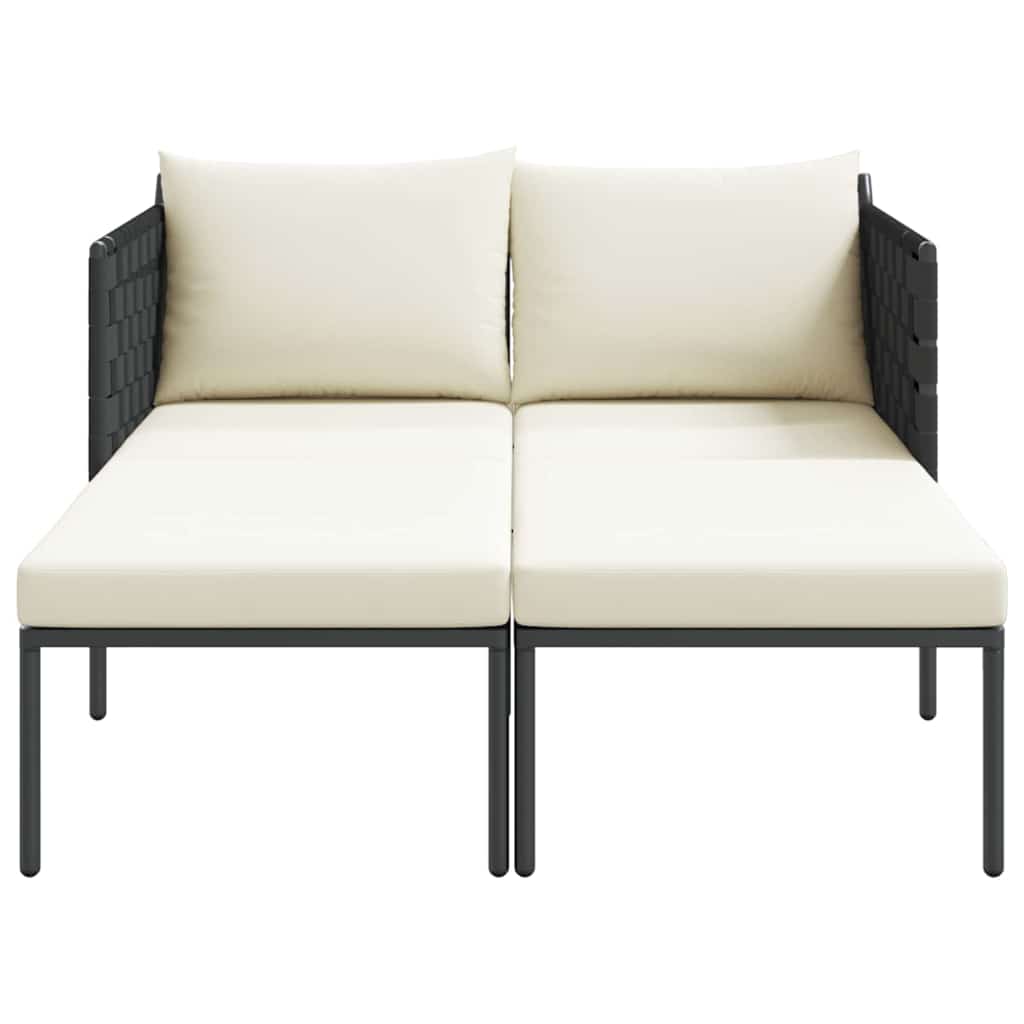 Sunbed with Cushion Anthracite 115 x 153 x 69.5cm Steel