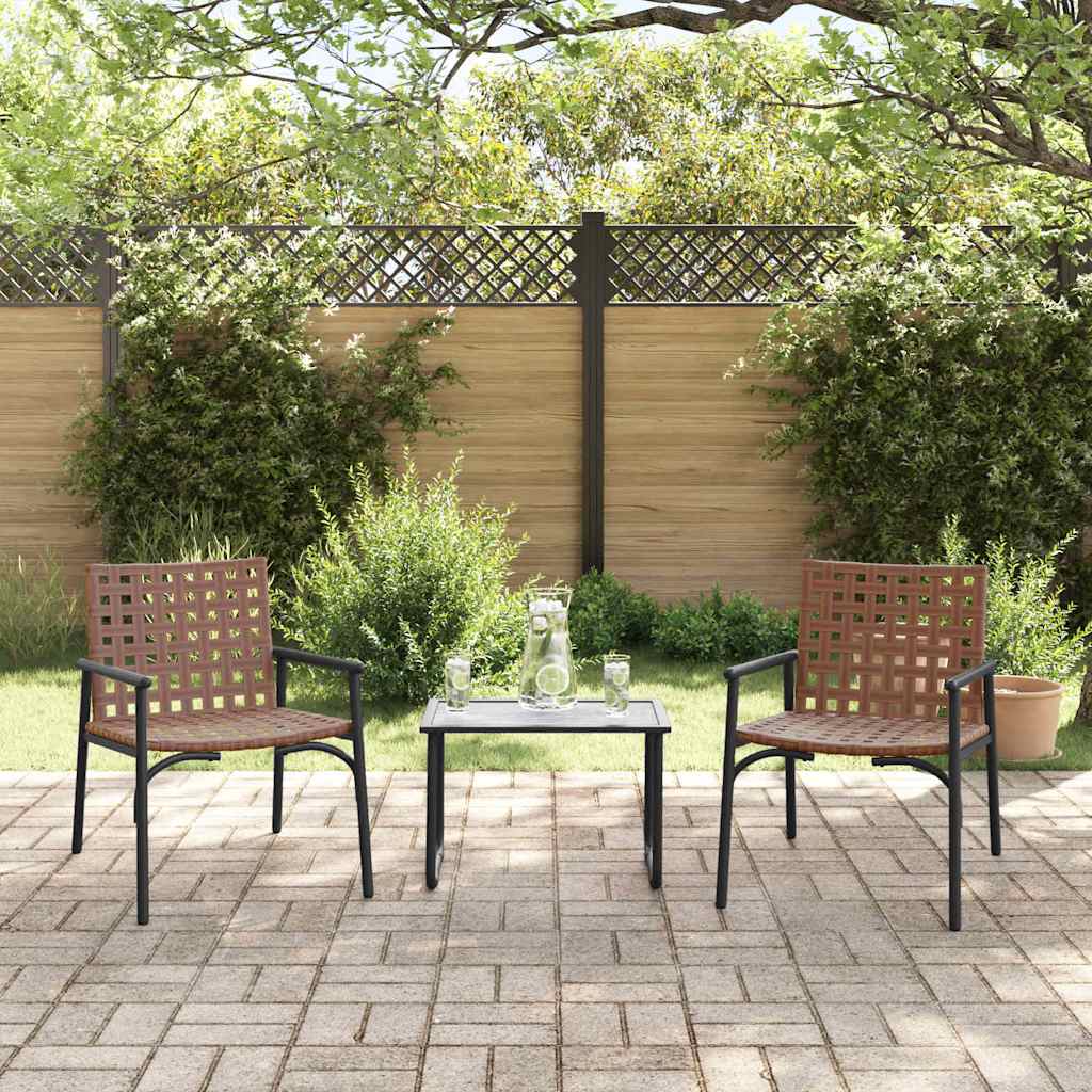 Garden Chair 2 pcs Black 79 x 56 x 73.5cm Poly Rattan