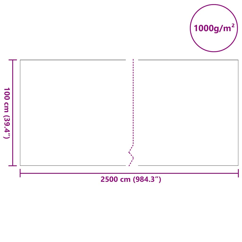 Pool Fleece Folding Grey 1 x 25 m Polyester and cotton