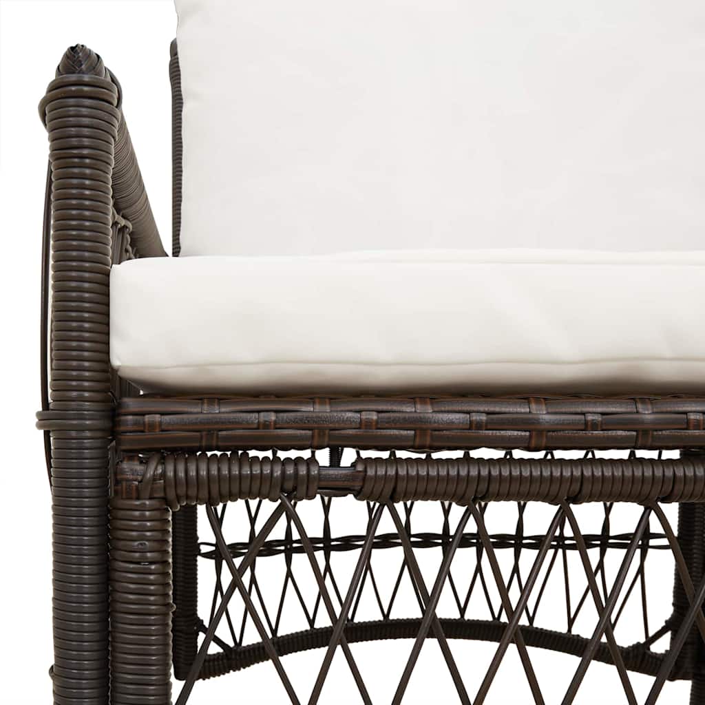 Garden Chair Brown 60 x 70 x 78cm Poly Rattan