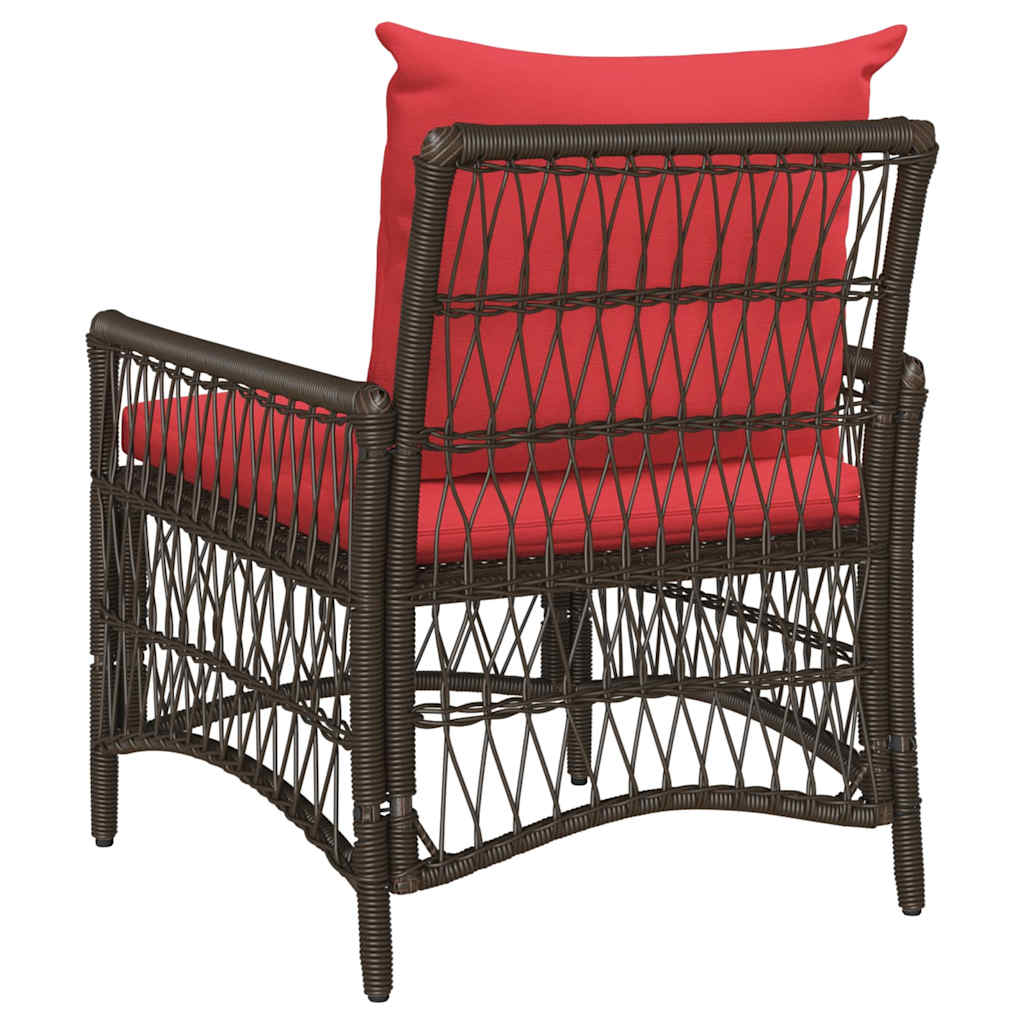 Garden Chair Brown 60 x 70 x 78cm Poly Rattan