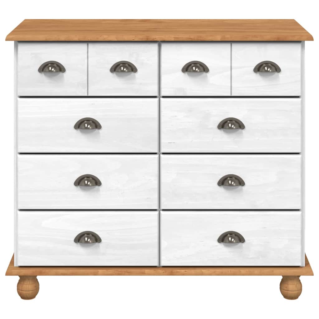 Chest of Drawer ASKIM White 91 x 40 x 79 cm Solid Pine wood