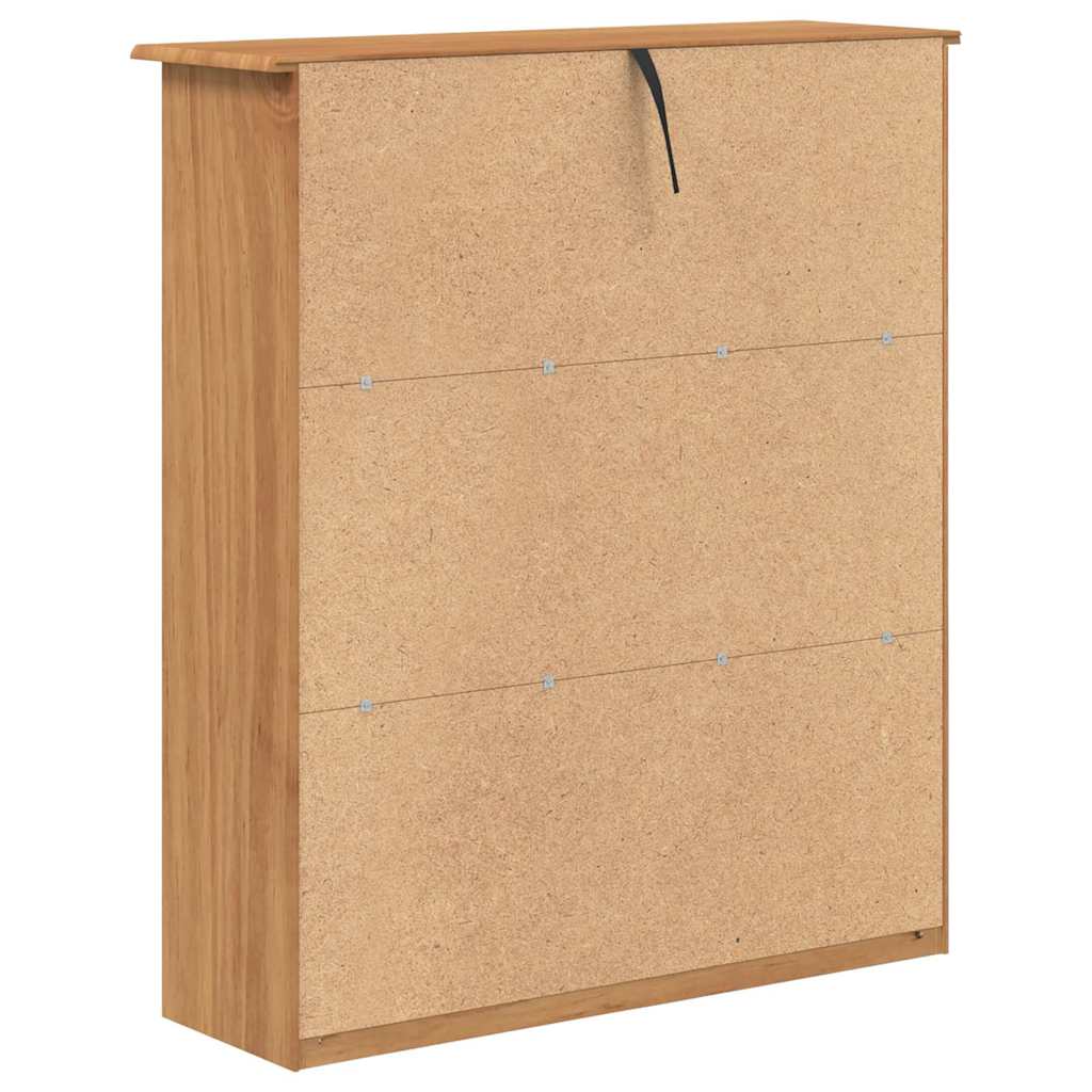 Hutch ASKIM Brown 91 x 30 x 104 cm Solid pine wood