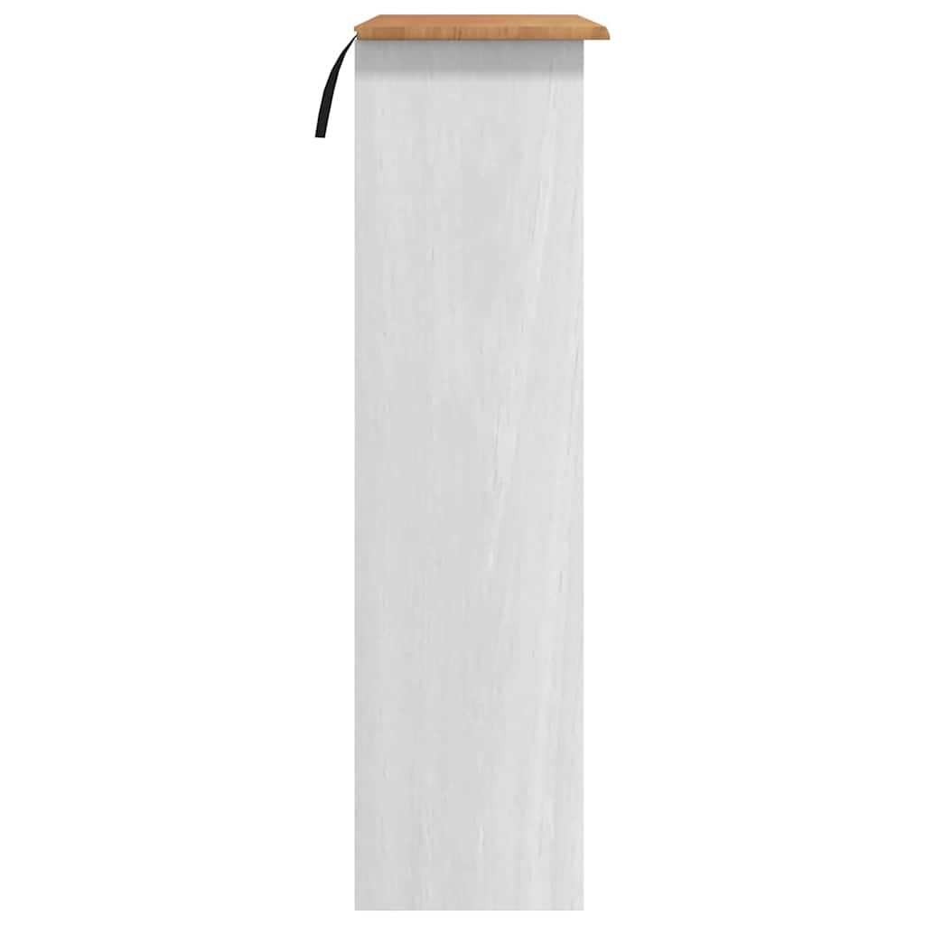 Hutch ASKIM White 91 x 30 x 104 cm Solid pine wood