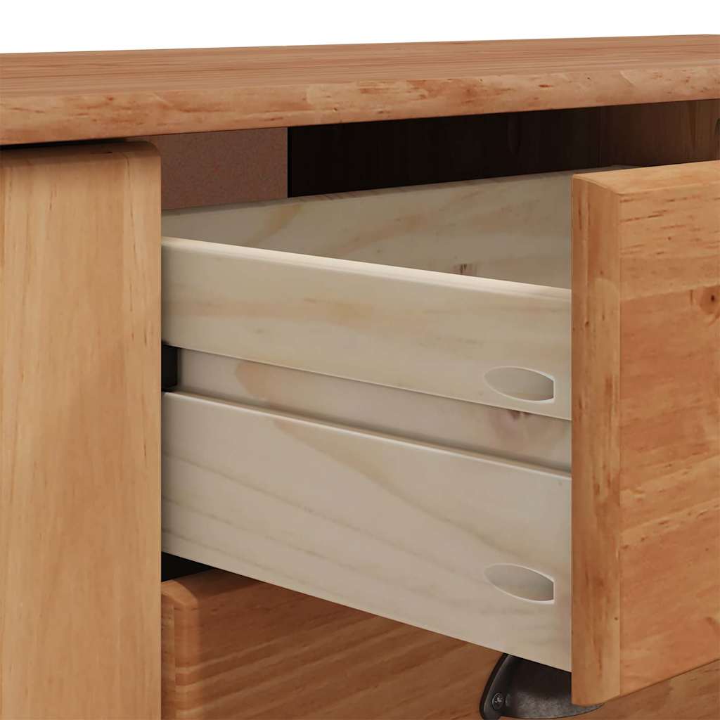 Sideboard ASKIM Brown 133.5 x 40 x 79 cm Solid pine wood