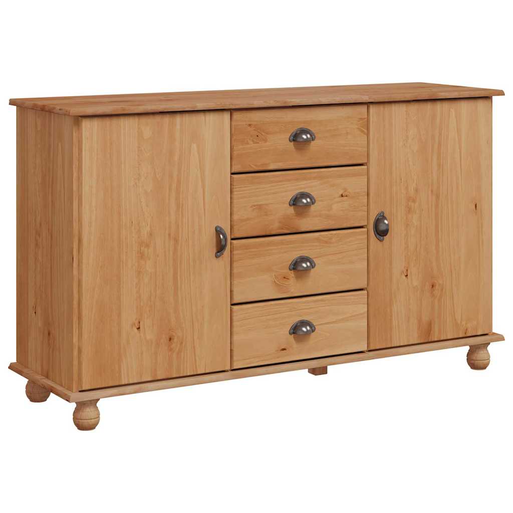 Sideboard ASKIM Brown 133.5 x 40 x 79 cm Solid pine wood