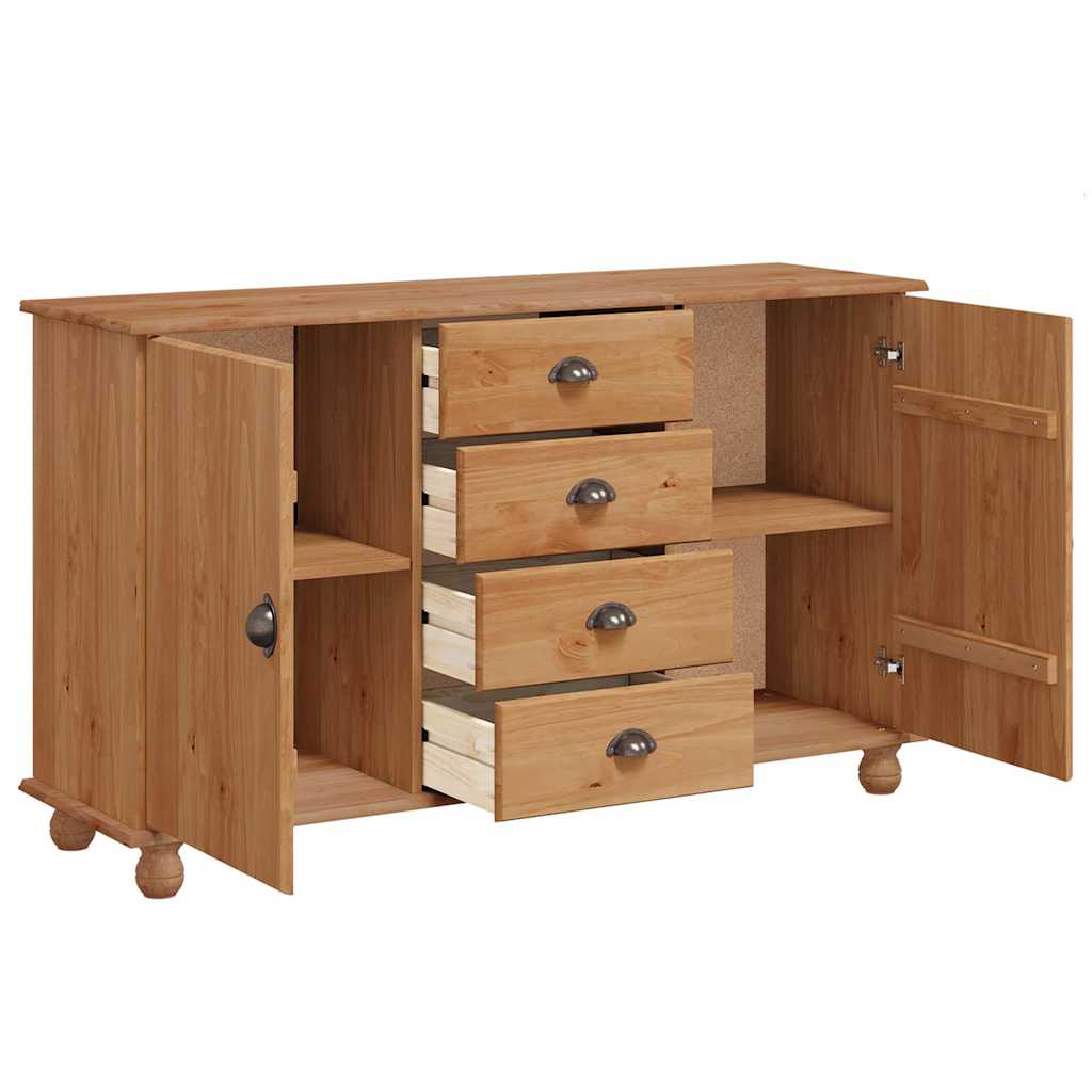 Sideboard ASKIM Brown 133.5 x 40 x 79 cm Solid pine wood