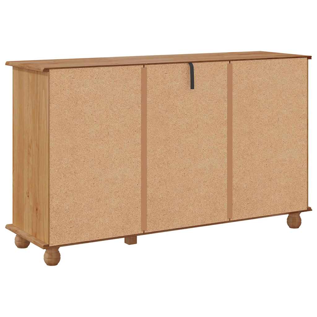 Sideboard ASKIM Brown 133.5 x 40 x 79 cm Solid pine wood