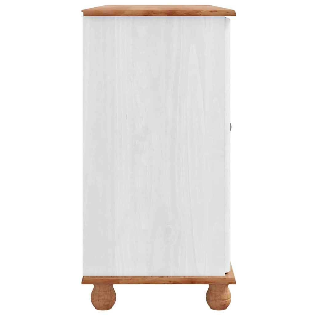Sideboard ASKIM White 133.5 x 40 x 79 cm Solid pine wood