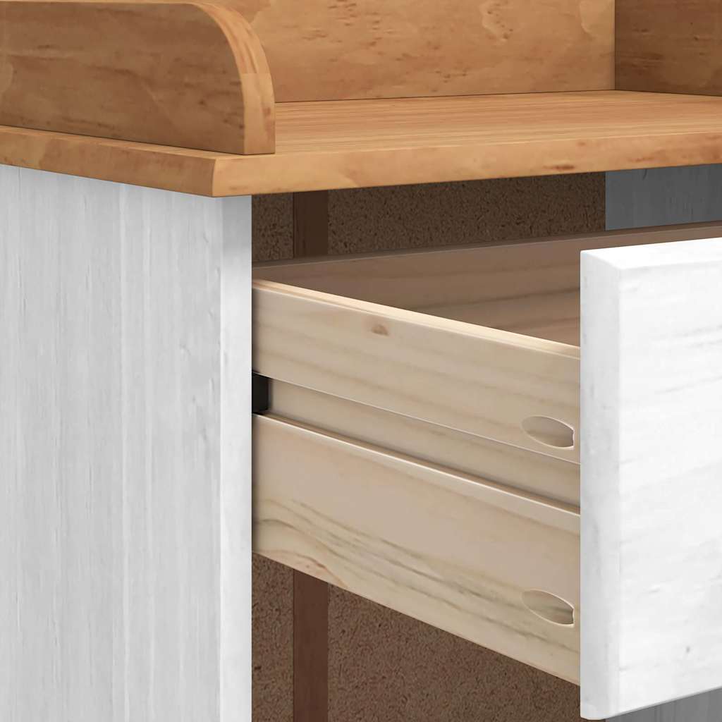 Wine Cabinet ASKIM White 57 x 37 x 114 cm Solid pine wood