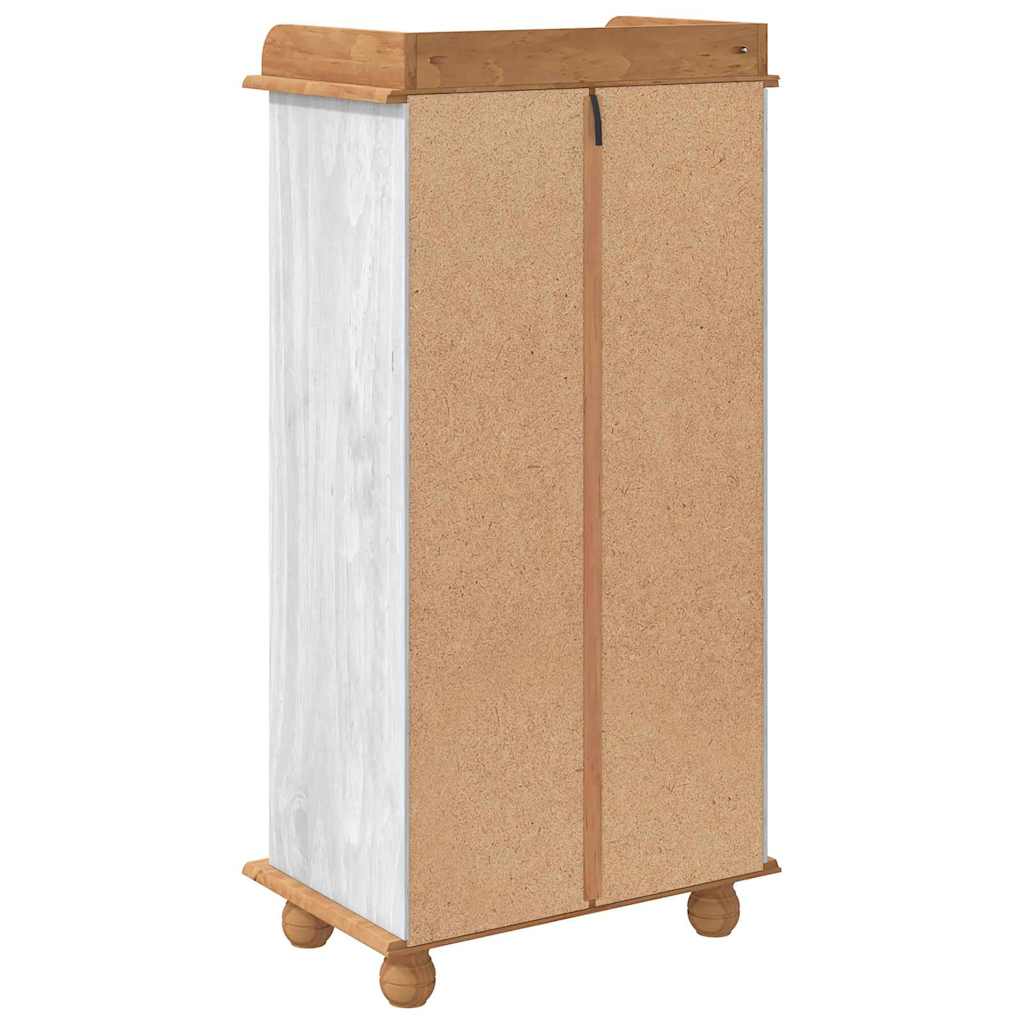 Wine Cabinet ASKIM White 57 x 37 x 114 cm Solid pine wood