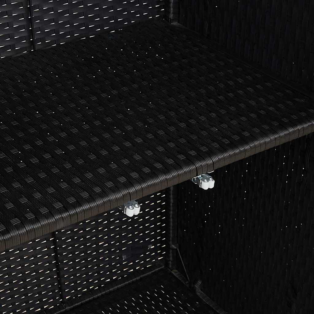 Storage Cabinet with Storage Black 100 x 36 x 102 cm Rattan