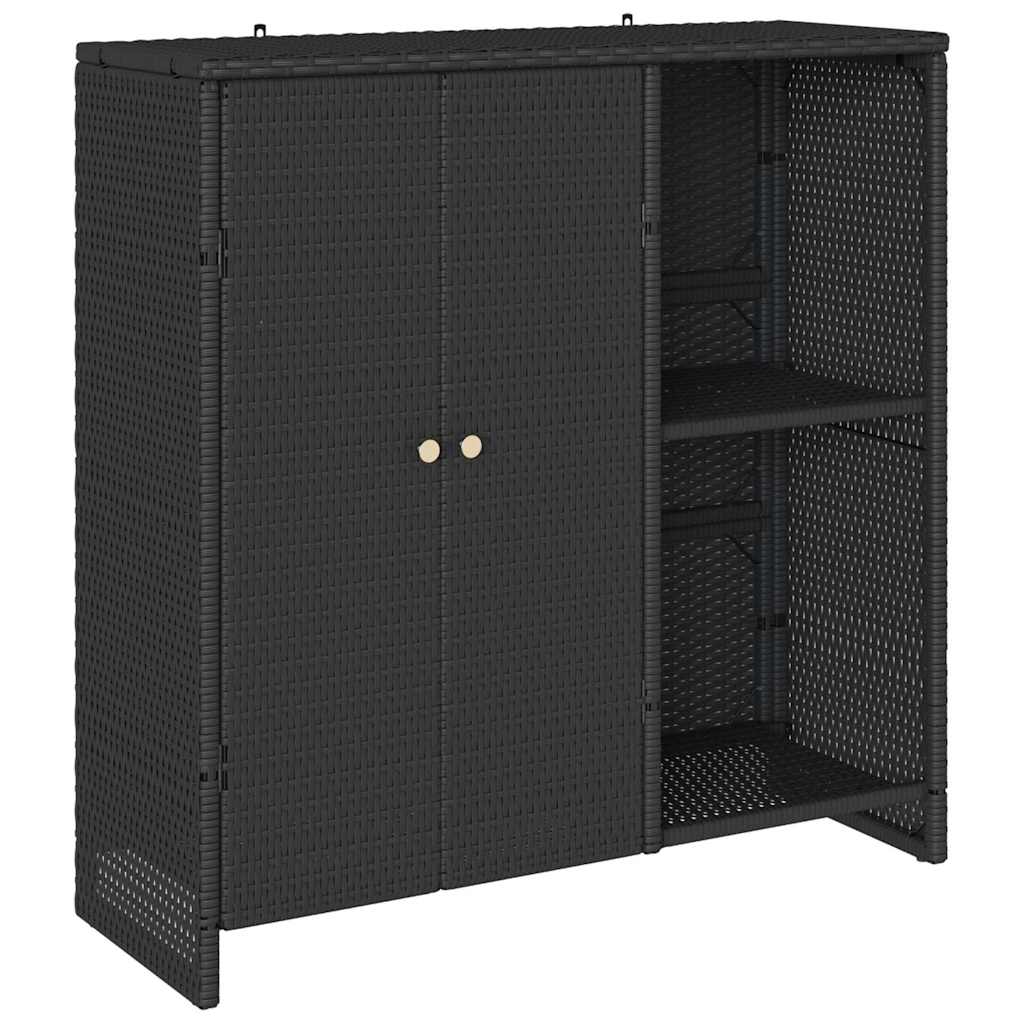 Storage Cabinet with Storage Black 100 x 36 x 102 cm Rattan