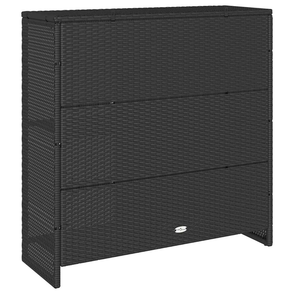 Storage Cabinet with Storage Black 100 x 36 x 102 cm Rattan