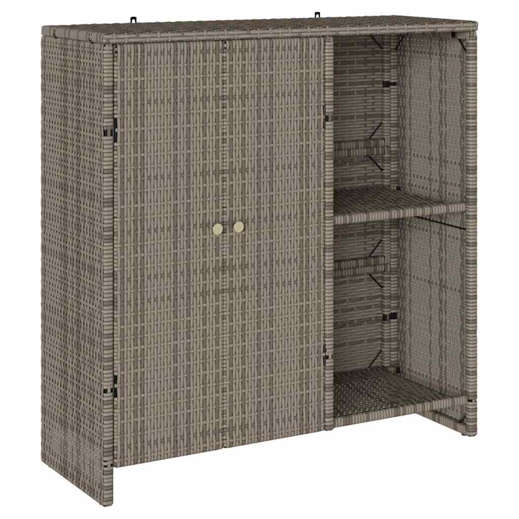 Storage Cabinet with Storage Grey 100 x 36 x 102 cm Rattan