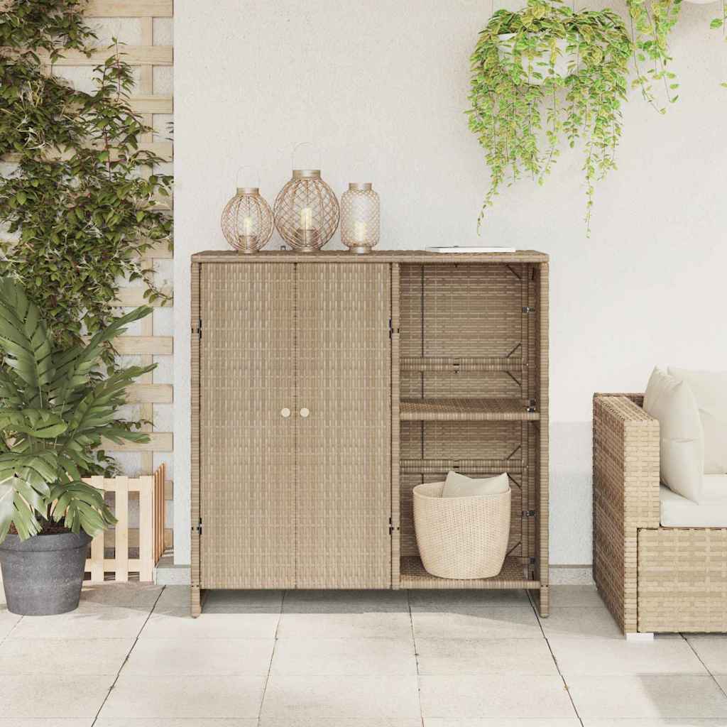 Storage Cabinet with Storage Beige 100 x 36 x 102 cm Rattan