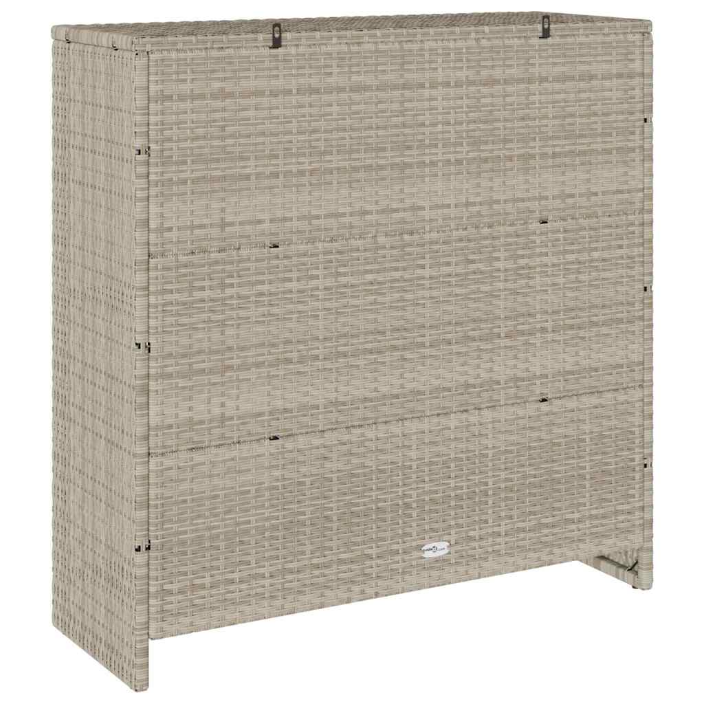 Storage Cabinet with Door Light Grey 100 x 36 x 102 cm Rattan