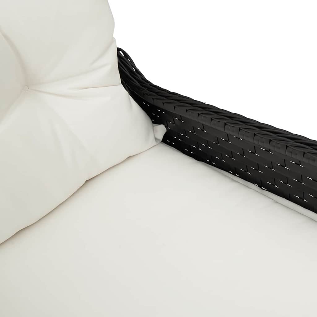 Recliner Chair Black 56 x 66 x 95cm Poly Rattan