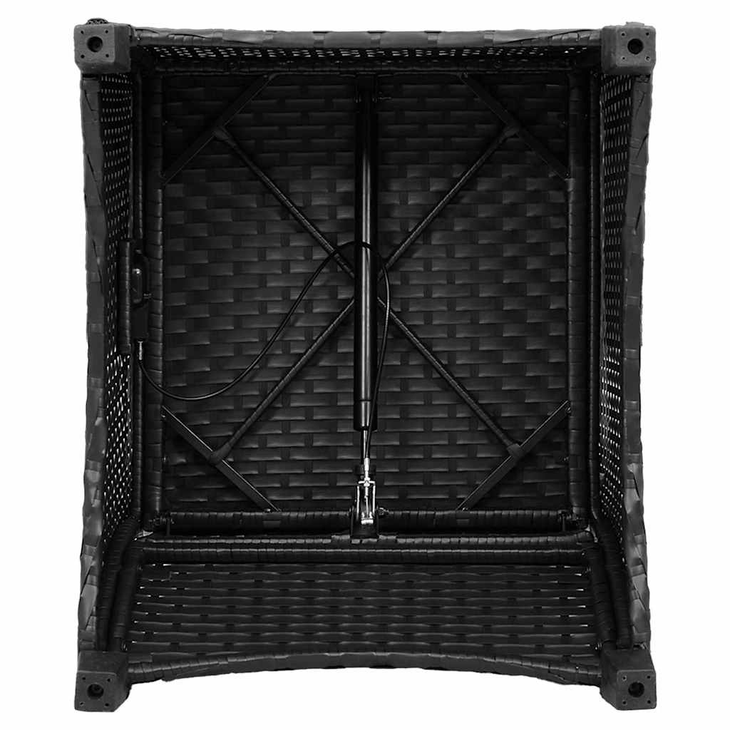 Recliner Chair Black 56 x 66 x 95cm Poly Rattan