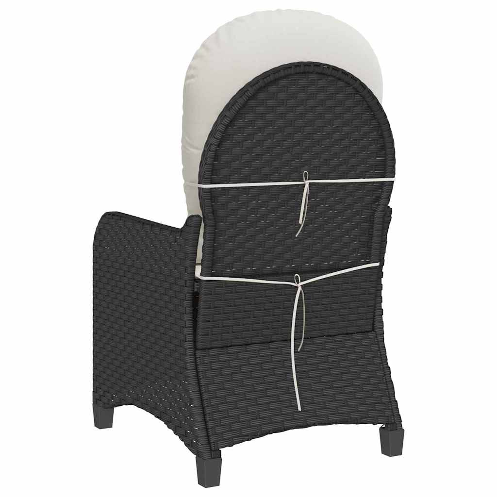 Recliner Chair Black 56 x 66 x 95cm Poly Rattan