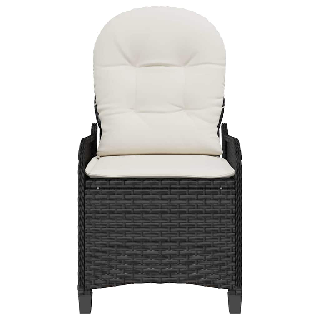 Recliner Chair Black 56 x 66 x 95cm Poly Rattan