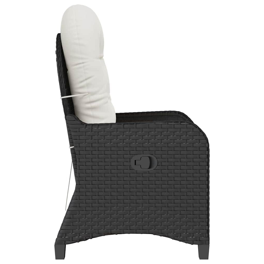 Recliner Chair Black 56 x 66 x 95cm Poly Rattan