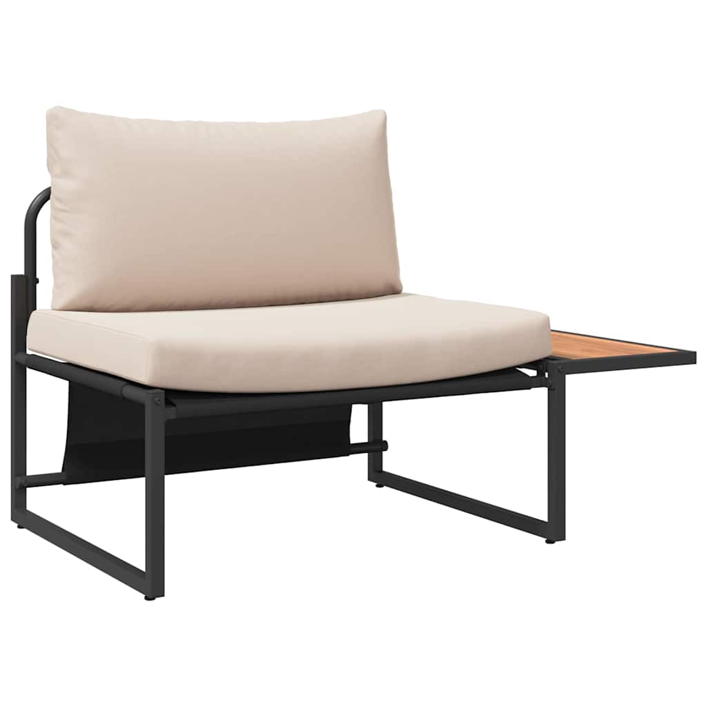 Garden Sofa Set 2 pcs Taupe Steel