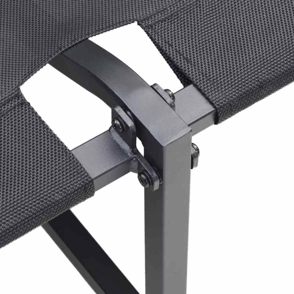 Garden Sofa with Cushion Brown 200.5 x 70 x 85.5cm Metal