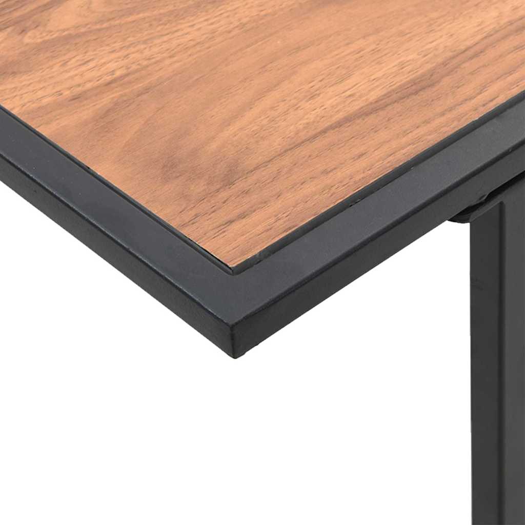 Garden Table Brown 100 x 55 x 70 cm Steel and DPC