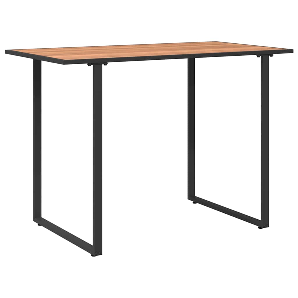 Garden Table Brown 100 x 55 x 70 cm Steel and DPC