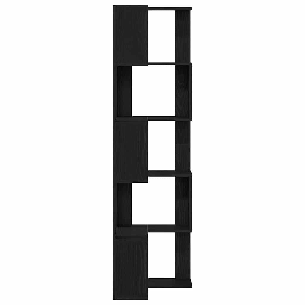 Corner Bookcase Black oak 50 x 50 x 179 cm Engineered wood