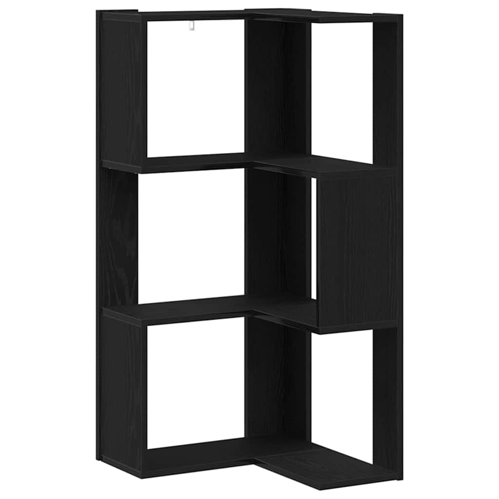 Corner Bookcase Black oak 50 x 50 x 102 cm Engineered wood