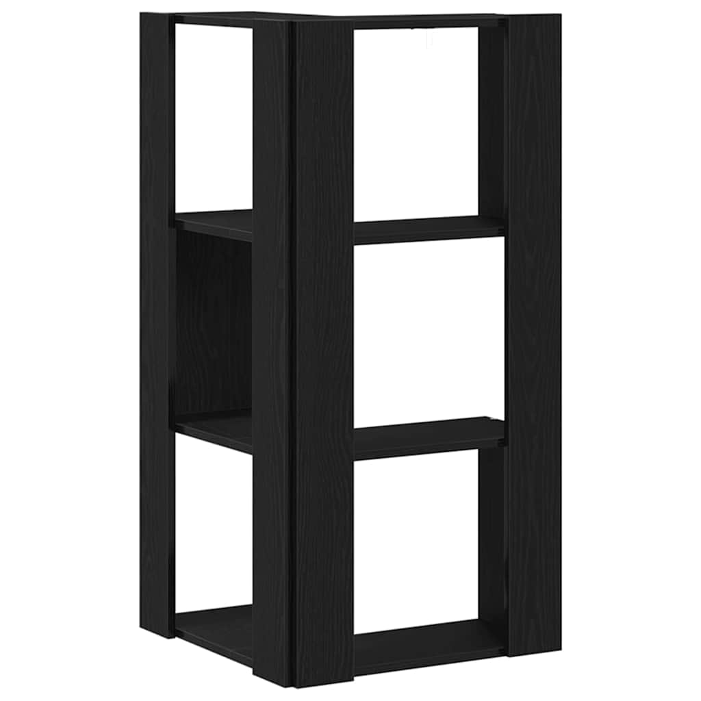 Corner Bookcase Black oak 50 x 50 x 102 cm Engineered wood