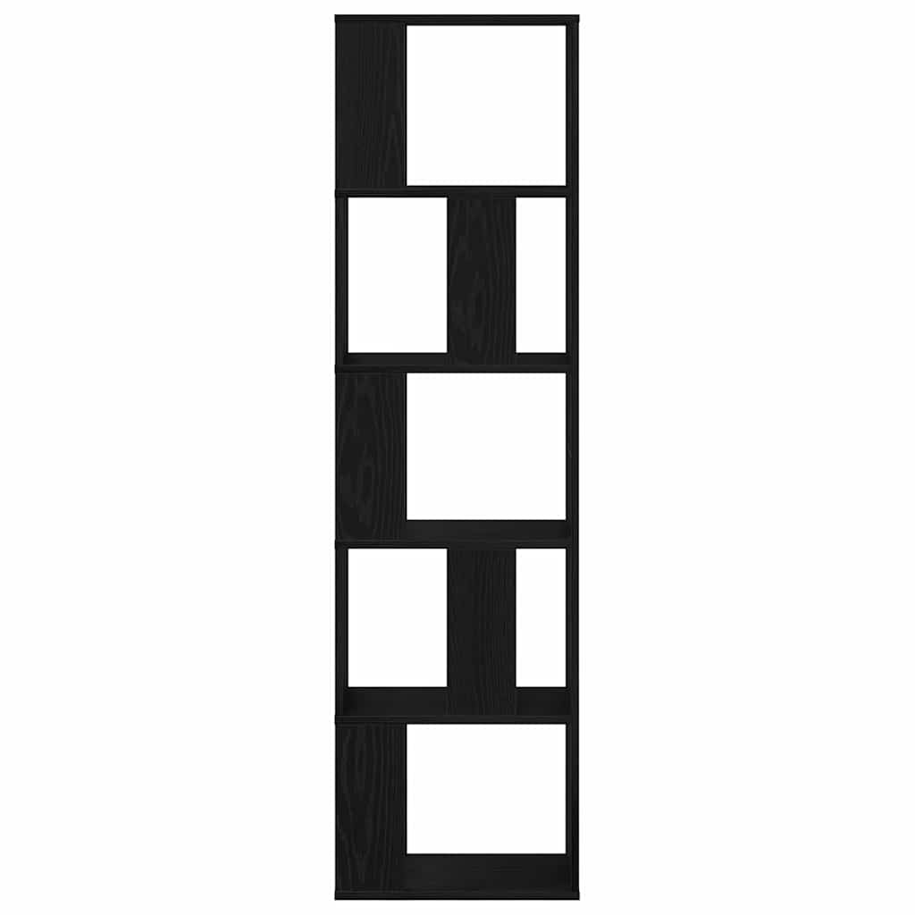 Bookcase Black oak 45 x 23.5 x 162.5 cm Engineered wood