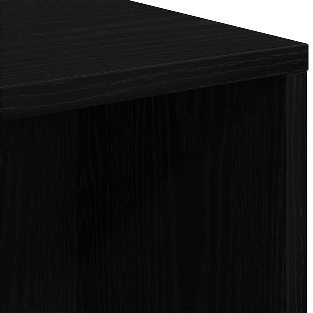 Bookcase Black oak 50 x 25 x 105 cm Engineered wood