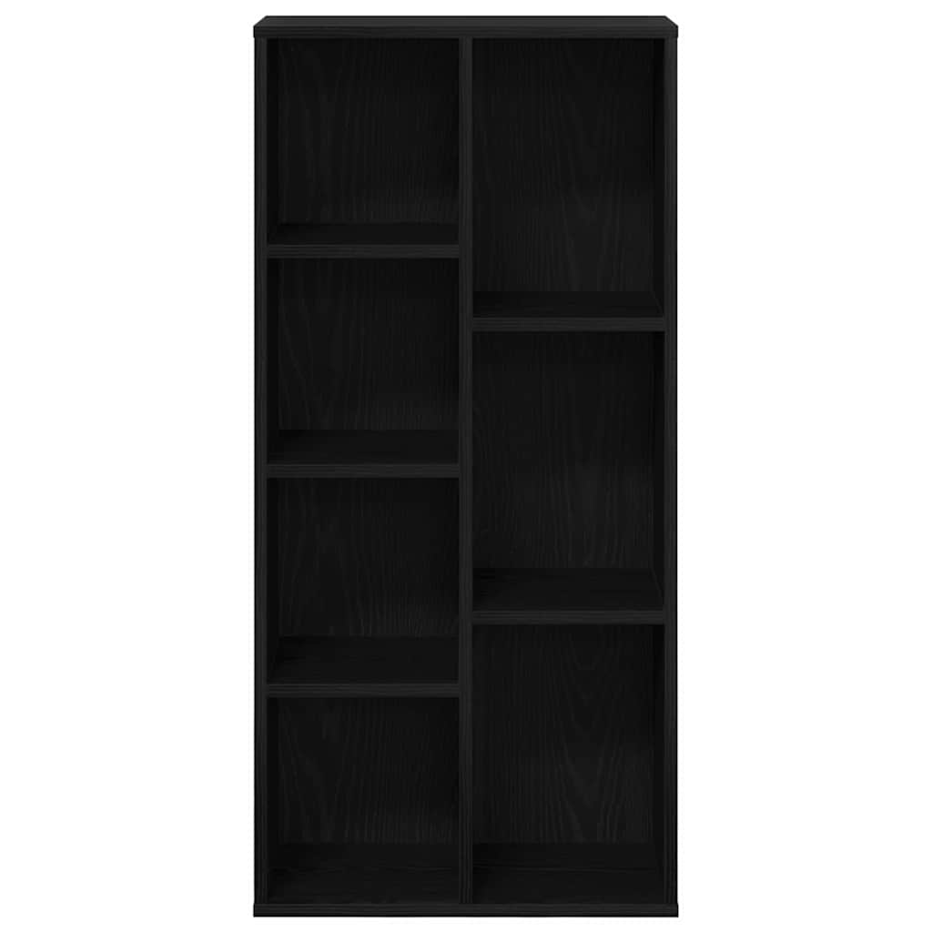 Bookcase Black oak 50 x 25 x 105 cm Engineered wood