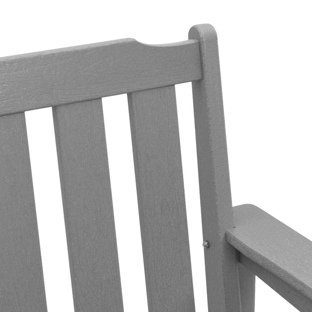 Garden Bench with Cushion Light Grey 120 x 59 x 88cm HDPE