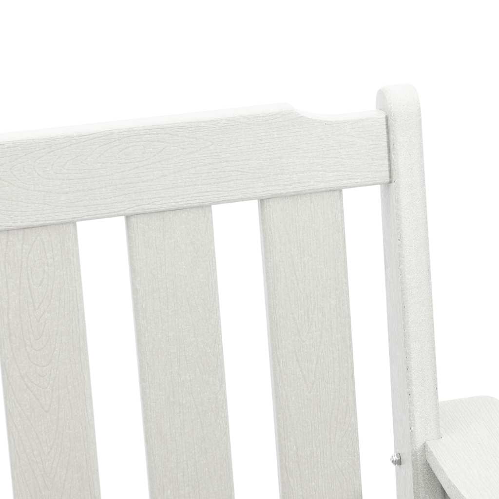 Garden Dining Chair 2 pcs White 65.5 x 59 x 88cm HDPE