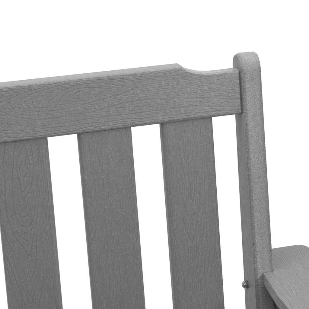 Garden Dining Chair 2 pcs Light Grey 65.5 x 59 x 88cm HDPE
