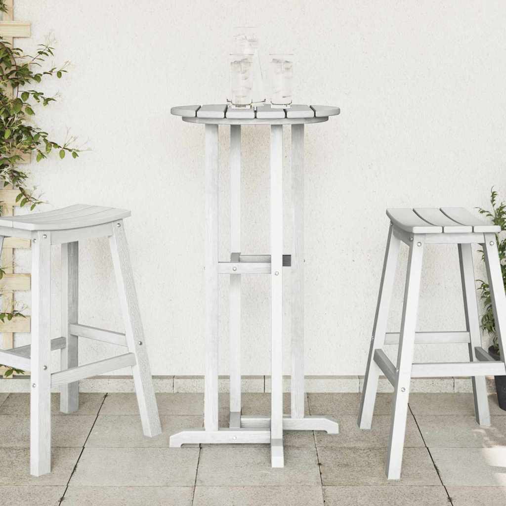 Bar Table White 55 x 55 x 107 cm HDPE