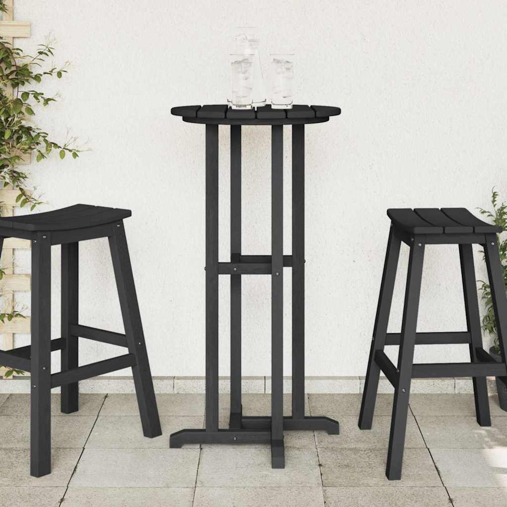 Bar Table Black 55 x 55 x 107 cm HDPE