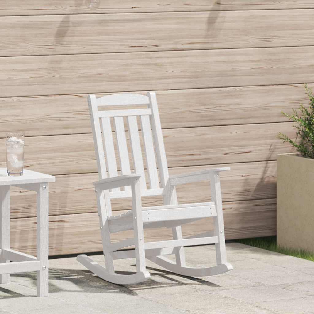 Garden Rocking Chair White 70 x 92 x 108cm HDPE