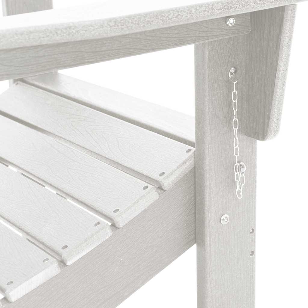 Folding Adirondack Chair White 74.5 x 80.5 x 90cm HDPE